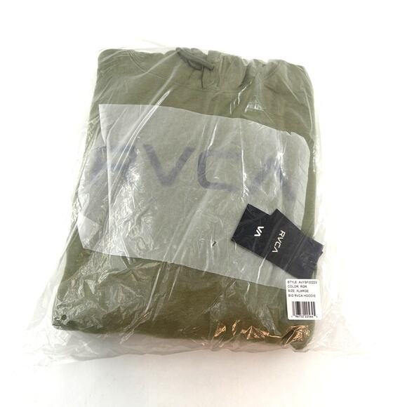 RVCA Men's Ranger Green Big Hoodie Size XL - Picture 4 of 10
